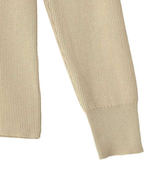 CRAFT STANDARD BOUTIQUE(クラフトスタンダードブティック)の「洗える/襟付きコンパクトリブニットカーディガン(カーディガン/ボレロ・レディース・サックスブルー/アイボリー/ベージュ/チャコールグレー・FREE)」の13枚目の写真