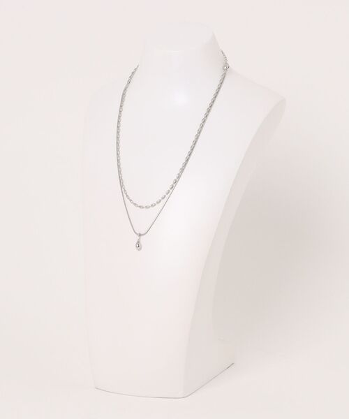 ARCHIVER(アーカイバ)の「【Bz】ドロップモチーフ レイヤードネックレス シルバー (DAY)(ネックレス・レディース・シルバー・FREE)」の6枚目の写真