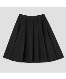 (SK-5065)TUCK VOLUME MIDI FLARE SKIRT