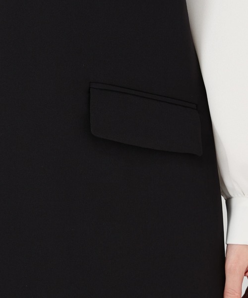 STRAWBERRY-FIELDS(ストロベリーフィールズ)の「フリーラインクロスⅡ_2WayストレッチVネックベスト(ベスト・レディース・ブラック・2)」の9枚目の写真