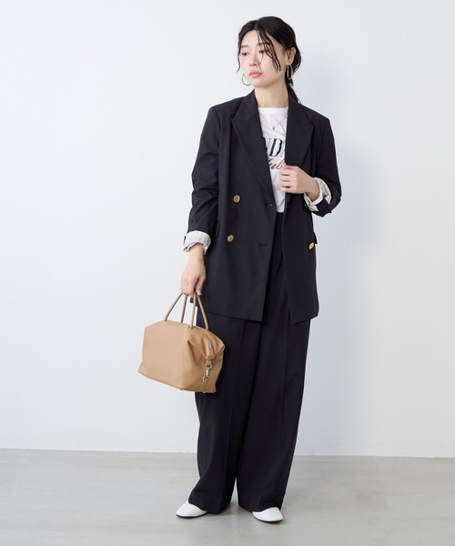 MICA&DEAL（マイカ＆ディール）の「ドライタッチダブルジャケット〈セットアップ対応〉（テーラードジャケット・レディース・ダークネイビー・FREE）」の17枚目の写真