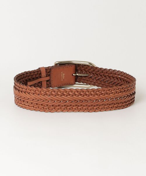 POLO RALPH LAUREN(ポロ ラルフ ローレン)の「ブレーデッド レザー ベルト(ベルト・レディース・ブラウン・M/S/XS)」の4枚目の写真
