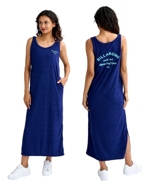 BILLABONG(ビラボン)の「BILLABONG ウィメンズ PILE SL DRESS ワンピース 【2026年春夏モデル】/ビラボンパイル地ワンピース(セットアップ対応可)(ワンピース・レディース・グレー/ネイビー/ブルー系その他/ホワイト・MEDIUM)」の3枚目の写真