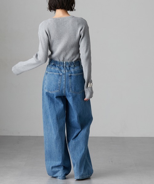 Soiunique（スワユニーク）の「斜めボタンデザインVネックリブニット ［Soiunique］（ニット/セーター・レディース・グリーン/ブラック/オフホワイト/杢グレー・M/L/LL）」の15枚目の写真