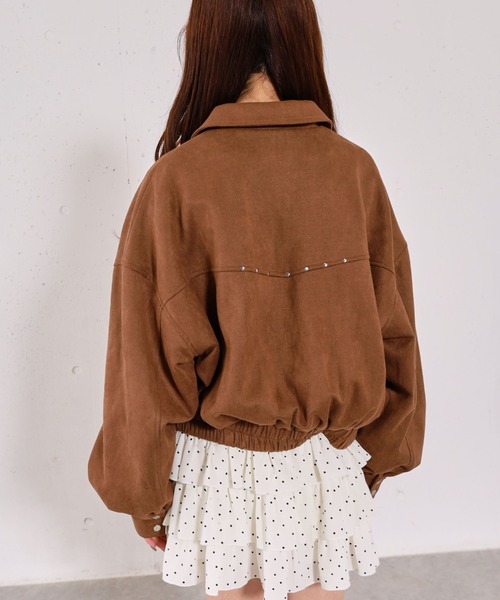 archives（アルシーヴ）の「スウェードブルゾン（ブルゾン・レディース・キャメル/アイボリー・MEDIUM）」の7枚目の写真