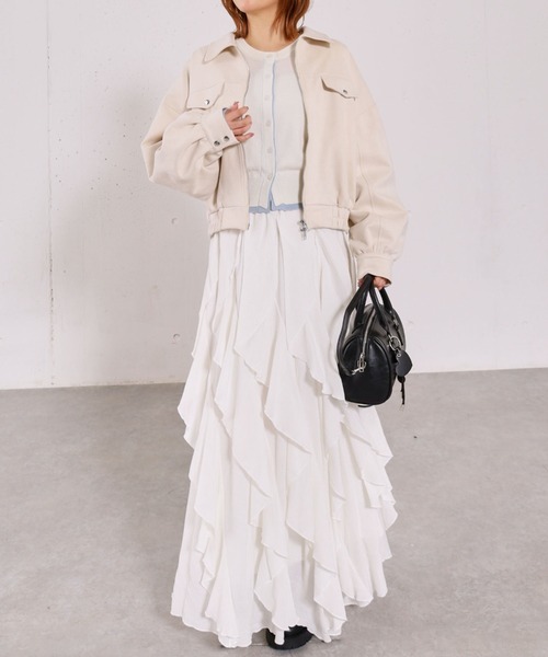 archives（アルシーヴ）の「スウェードブルゾン（ブルゾン・レディース・キャメル/アイボリー・MEDIUM）」の19枚目の写真