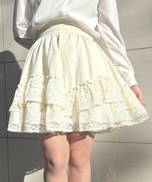 F i.n.t | 【セットアップ対応】レースフリルミニスカート/fint フィント(スカート)