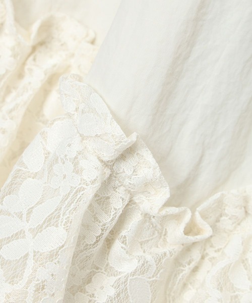 F i.n.t（フィント）の「【セットアップ対応】レースフリルミニスカート/fint フィント（スカート・レディース・アイボリー/ホワイト×パープル・FREE）」の21枚目の写真