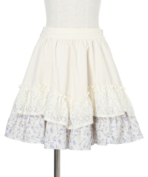 F i.n.t（フィント）の「【セットアップ対応】レースフリルミニスカート/fint フィント（スカート・レディース・アイボリー/ホワイト×パープル・FREE）」の14枚目の写真
