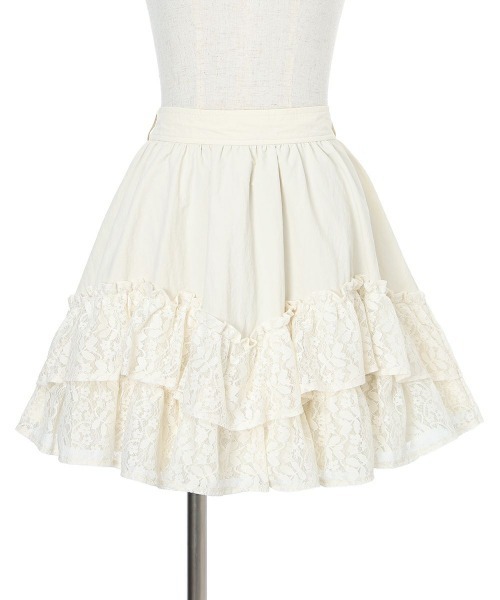 F i.n.t（フィント）の「【セットアップ対応】レースフリルミニスカート/fint フィント（スカート・レディース・アイボリー/ホワイト×パープル・FREE）」の15枚目の写真