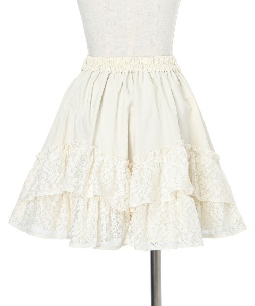 F i.n.t（フィント）の「【セットアップ対応】レースフリルミニスカート/fint フィント（スカート・レディース・アイボリー/ホワイト×パープル・FREE）」の16枚目の写真