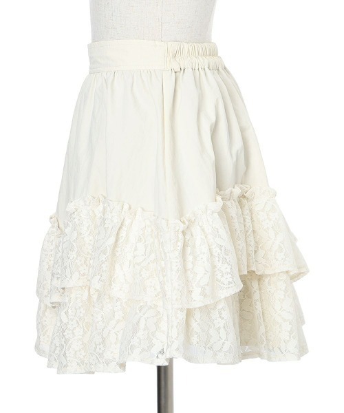 F i.n.t（フィント）の「【セットアップ対応】レースフリルミニスカート/fint フィント（スカート・レディース・アイボリー/ホワイト×パープル・FREE）」の17枚目の写真