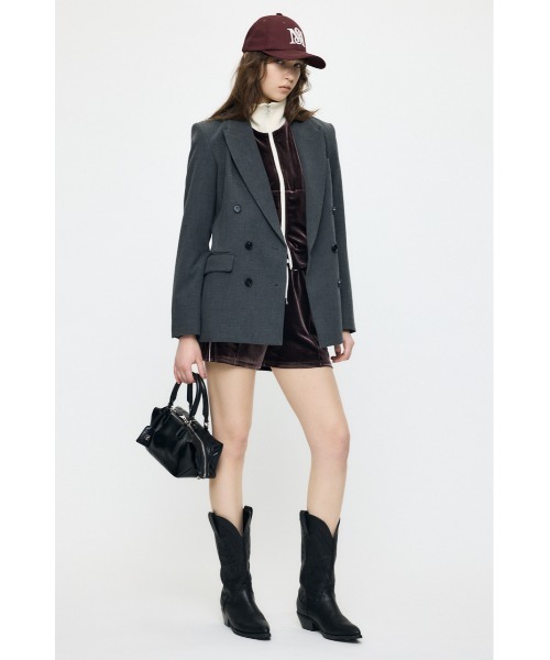 MOUSSY（マウジー）の「【26年SS新作】【セットアップ対応】VELOUR トラックショートパンツ（その他パンツ・レディース・アイボリー/ブラック/ブラウン・FREE）」の6枚目の写真