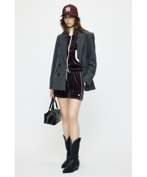 MOUSSY（マウジー）の「【26年SS新作】【セットアップ対応】VELOUR トラックショートパンツ（その他パンツ・レディース・アイボリー/ブラック/ブラウン・FREE）」の7枚目の写真