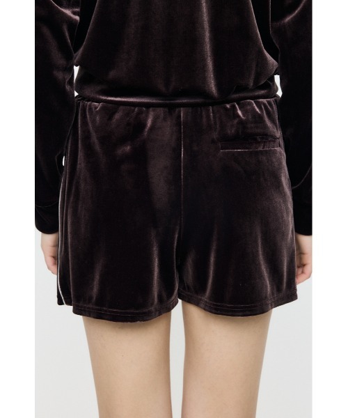MOUSSY（マウジー）の「【26年SS新作】【セットアップ対応】VELOUR トラックショートパンツ（その他パンツ・レディース・アイボリー/ブラック/ブラウン・FREE）」の13枚目の写真