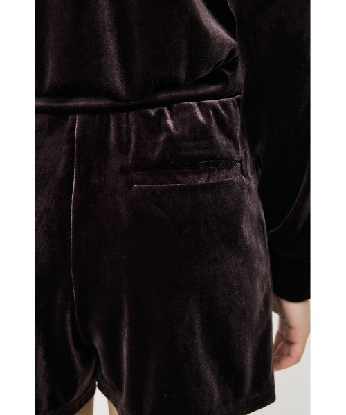 MOUSSY（マウジー）の「【26年SS新作】【セットアップ対応】VELOUR トラックショートパンツ（その他パンツ・レディース・アイボリー/ブラック/ブラウン・FREE）」の16枚目の写真