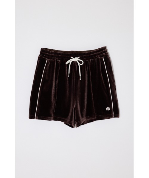 MOUSSY（マウジー）の「【26年SS新作】【セットアップ対応】VELOUR トラックショートパンツ（その他パンツ・レディース・アイボリー/ブラック/ブラウン・FREE）」の18枚目の写真