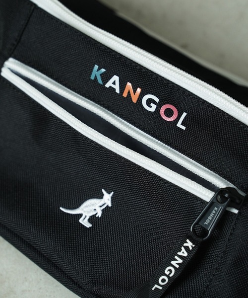 KANGOL（カンゴール）の「"06"≪KANGOL≫ブランドロゴマーク ウエストバッグ（ボディバッグ/ウエストポーチ・メンズ・ブラック×ホワイト/ブラック・ONE SIZE）」の12枚目の写真