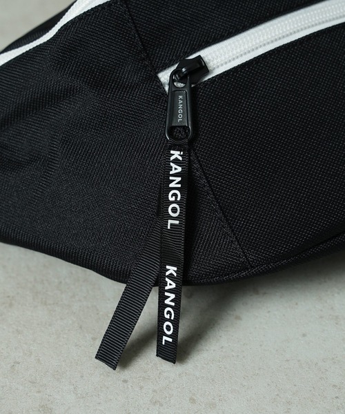 KANGOL（カンゴール）の「"06"≪KANGOL≫ブランドロゴマーク ウエストバッグ（ボディバッグ/ウエストポーチ・メンズ・ブラック×ホワイト/ブラック・ONE SIZE）」の13枚目の写真