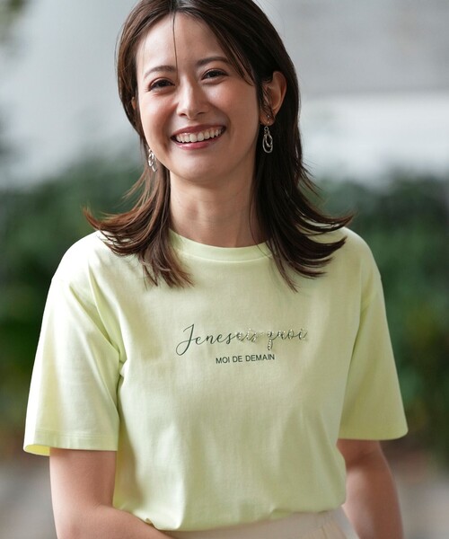 ANY SIS(エニィスィス)の「ビジュープリント Tシャツ(Tシャツ/カットソー・レディース・ベージュ系/ライトグリーン系/ホワイト系・X-LARGE)」の16枚目の写真