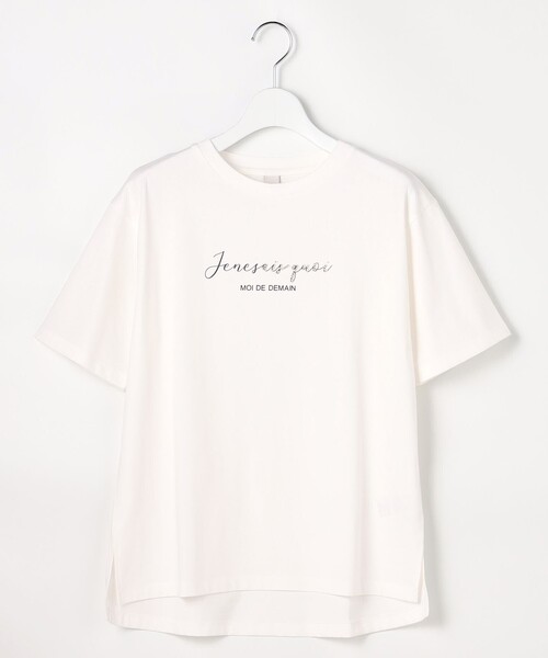 ANY SIS(エニィスィス)の「ビジュープリント Tシャツ(Tシャツ/カットソー・レディース・ベージュ系/ライトグリーン系/ホワイト系・X-LARGE)」の6枚目の写真