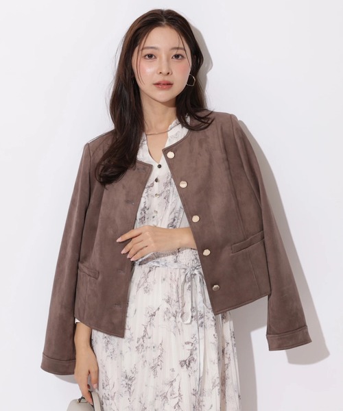 Apuweiser-riche（アプワイザーリッシェ）の「ラインフラワープリーツワンピース（ワンピース・レディース・ライトイエロー/ピンクベージュ/ライトブルー・2/1/0）」の6枚目の写真