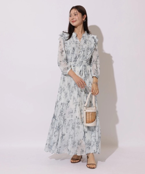 Apuweiser-riche（アプワイザーリッシェ）の「ラインフラワープリーツワンピース（ワンピース・レディース・ライトイエロー/ピンクベージュ/ライトブルー・2/1/0）」の9枚目の写真