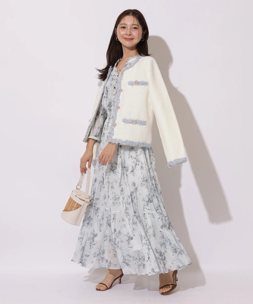 Apuweiser-riche（アプワイザーリッシェ）の「ラインフラワープリーツワンピース（ワンピース・レディース・ライトイエロー/ピンクベージュ/ライトブルー・2/1/0）」の13枚目の写真