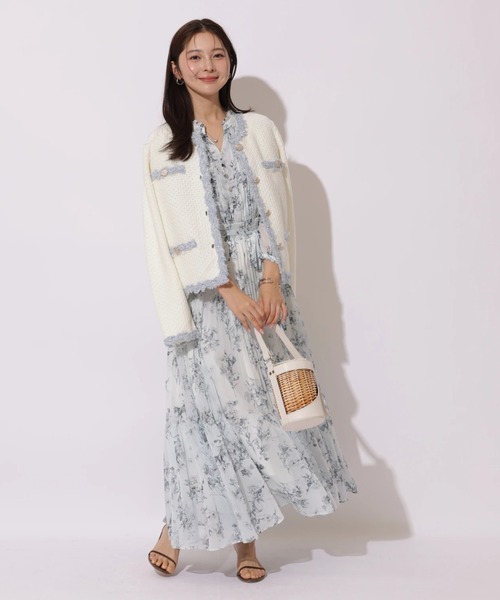 Apuweiser-riche（アプワイザーリッシェ）の「ラインフラワープリーツワンピース（ワンピース・レディース・ライトイエロー/ピンクベージュ/ライトブルー・2/1/0）」の14枚目の写真