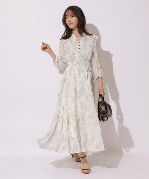 Apuweiser-riche（アプワイザーリッシェ）の「ラインフラワープリーツワンピース（ワンピース・レディース・ライトイエロー/ピンクベージュ/ライトブルー・2/1/0）」の19枚目の写真