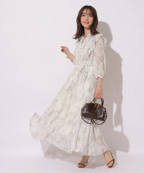 Apuweiser-riche（アプワイザーリッシェ）の「ラインフラワープリーツワンピース（ワンピース・レディース・ライトイエロー/ピンクベージュ/ライトブルー・2/1/0）」の21枚目の写真