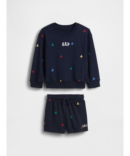 GAP(ギャップ)の「ヴィンテージソフト フレンチテリー スウェットセットアップ (幼児・ベビー)(セットアップ・キッズ・ネイビー・70cm/80cm/90cm/95cm/100cm/105cm/110cm)」の2枚目の写真