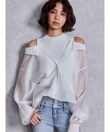 GYDA | 3WAYショルダーOPENシアードッキングシャツ(シャツ/ブラウス)