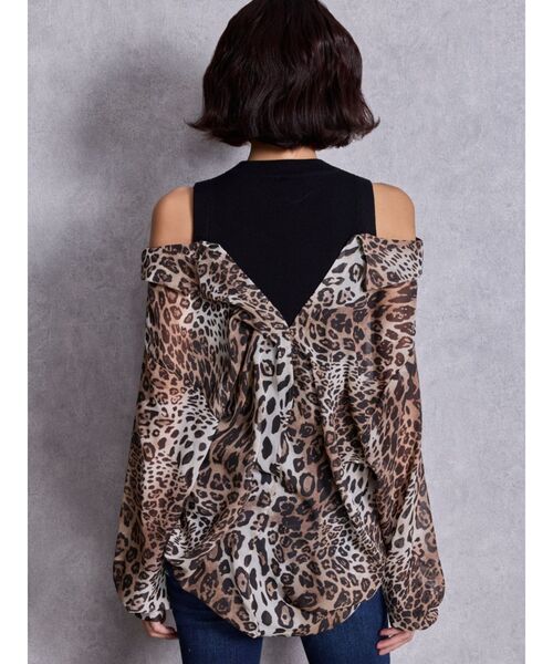 GYDA（ジェイダ）の「3WAYショルダーOPENシアードッキングシャツ（シャツ/ブラウス・レディース・その他1/ベージュ/オフホワイト・FREE）」の6枚目の写真