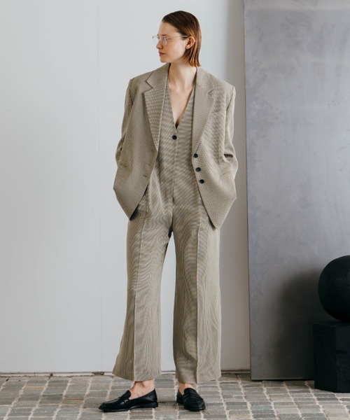 CHECK JQ JUMP SUIT/チェックジャガードジャンプスーツ（つなぎ