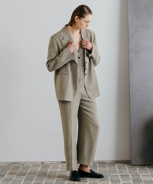 CHECK JQ JUMP SUIT/チェックジャガードジャンプスーツ（つなぎ