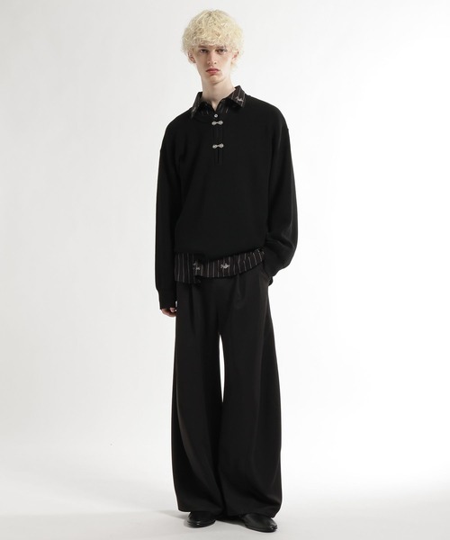 HARE（ハレ）の「ストライプシシュウシャツ(HARE)（シャツ/ブラウス・メンズ・ブラック/ブルー・FREE）」の3枚目の写真