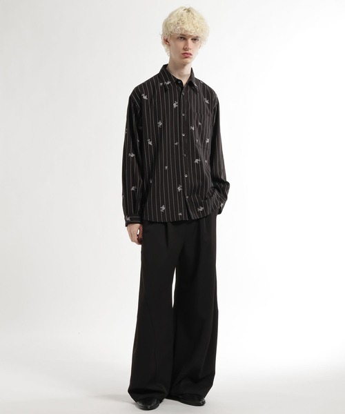 HARE（ハレ）の「ストライプシシュウシャツ(HARE)（シャツ/ブラウス・メンズ・ブラック/ブルー・FREE）」の5枚目の写真