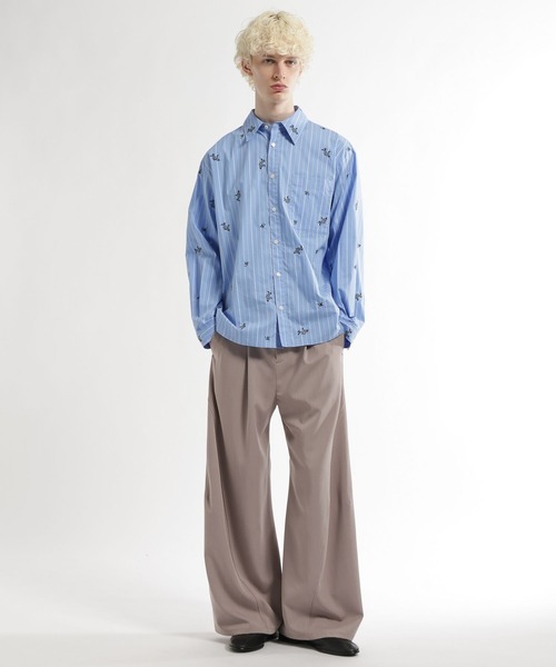 HARE（ハレ）の「ストライプシシュウシャツ(HARE)（シャツ/ブラウス・メンズ・ブラック/ブルー・FREE）」の7枚目の写真