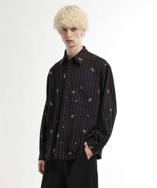 HARE（ハレ）の「ストライプシシュウシャツ(HARE)（シャツ/ブラウス・メンズ・ブラック/ブルー・FREE）」の10枚目の写真