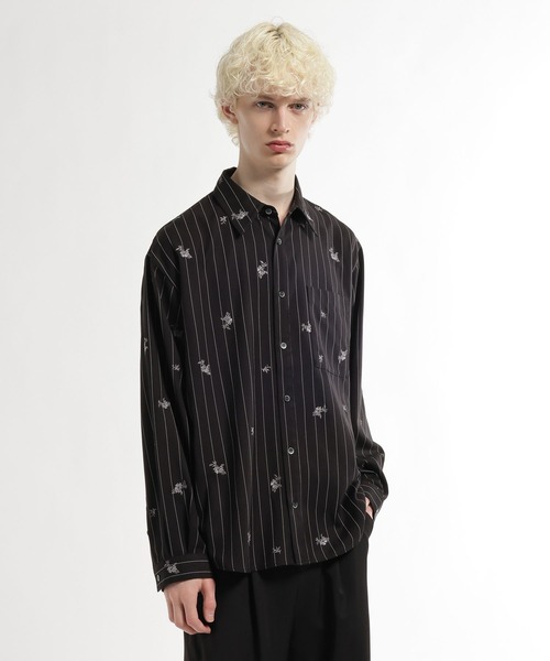 HARE（ハレ）の「ストライプシシュウシャツ(HARE)（シャツ/ブラウス・メンズ・ブラック/ブルー・FREE）」の11枚目の写真