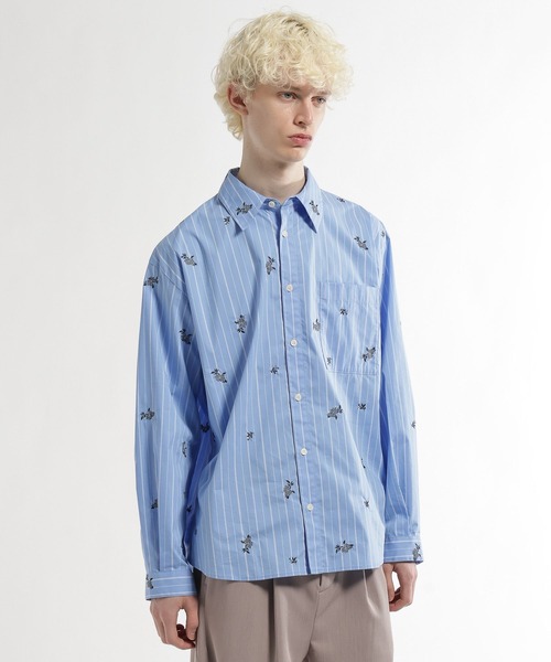 HARE（ハレ）の「ストライプシシュウシャツ(HARE)（シャツ/ブラウス・メンズ・ブラック/ブルー・FREE）」の13枚目の写真