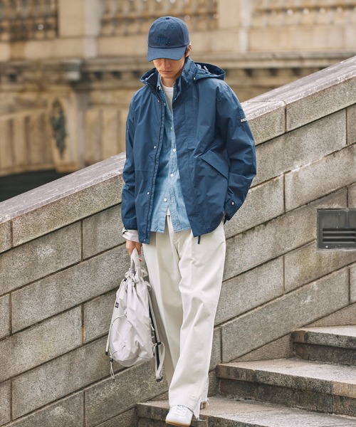 AIGLE(エーグル)の「GORE-TEX ゴアテックス 防風 透湿 防水 2レイヤー ジャケット RP / フード取り外し可(マウンテンパーカー・メンズ・ベージュ/ダークネイビー/グレー・XXL/XS/XL/S/M/L)」の7枚目の写真