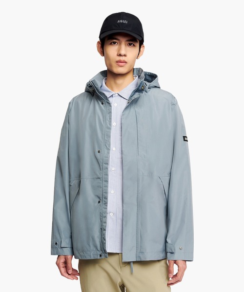 AIGLE(エーグル)の「GORE-TEX ゴアテックス 防風 透湿 防水 2レイヤー ジャケット RP / フード取り外し可(マウンテンパーカー・メンズ・ベージュ/ダークネイビー/グレー・XXL/XS/XL/S/M/L)」の10枚目の写真