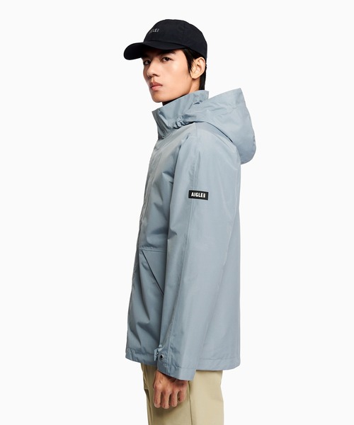 AIGLE(エーグル)の「GORE-TEX ゴアテックス 防風 透湿 防水 2レイヤー ジャケット RP / フード取り外し可(マウンテンパーカー・メンズ・ベージュ/ダークネイビー/グレー・XXL/XS/XL/S/M/L)」の11枚目の写真