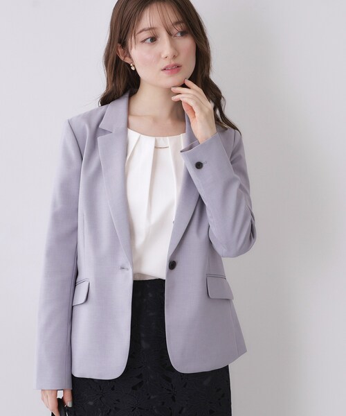 index(インデックス)の「アシメタックフリルバートップス【洗濯機OK】(Tシャツ/カットソー・レディース・ネイビー/サンドベージュ/オフホワイト・40/38/36)」の5枚目の写真