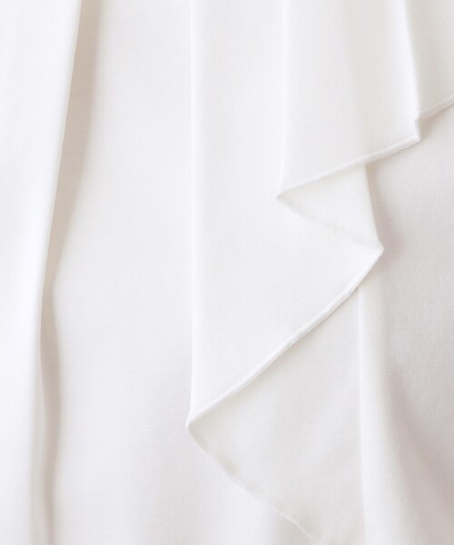 index(インデックス)の「アシメタックフリルバートップス【洗濯機OK】(Tシャツ/カットソー・レディース・ネイビー/サンドベージュ/オフホワイト・40/38/36)」の16枚目の写真