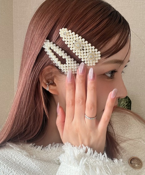 セール】ビジュー×パールヘアピンアソート【動画あり】（ヘアピン