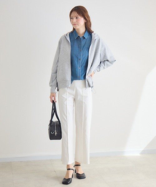 KATHARINE ROSS（キャサリンロス）の「【KATHARINE ROSS】異素材ダンボールパーカー（パーカー・レディース・グレー/オフホワイト・FREE）」の5枚目の写真