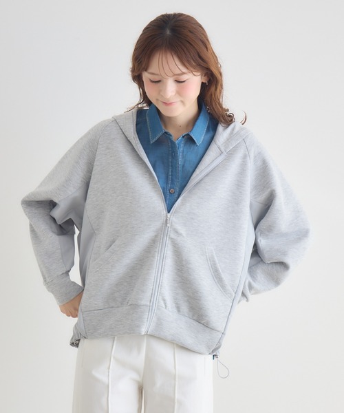 KATHARINE ROSS（キャサリンロス）の「【KATHARINE ROSS】異素材ダンボールパーカー（パーカー・レディース・グレー/オフホワイト・FREE）」の8枚目の写真